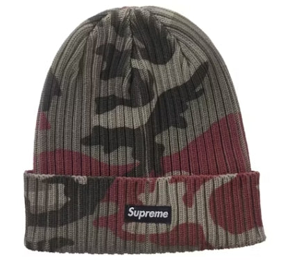 Supreme Overdyed Beanie (SS26) Red Camo