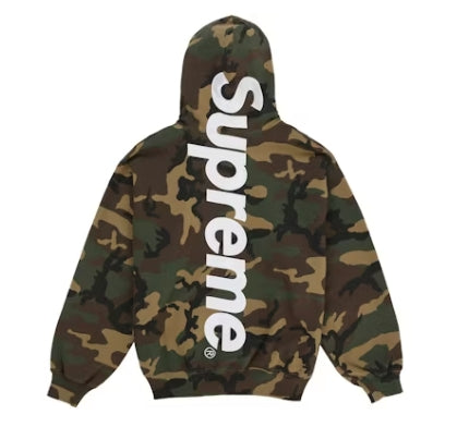 Supreme Satin Applique Hooded Woodland Camo