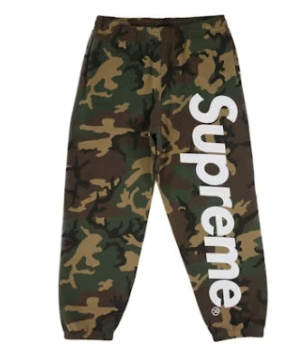 Supreme Satin Applique Sweatpants Woodland Camo
