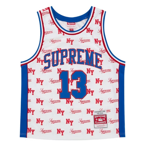 Supreme x Mitchell & Ness Monogram Jersey White