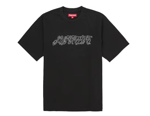 Supreme Raised Script S/S Tee Black