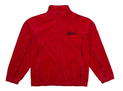 Supreme Velour Mesh Track Jacket Red