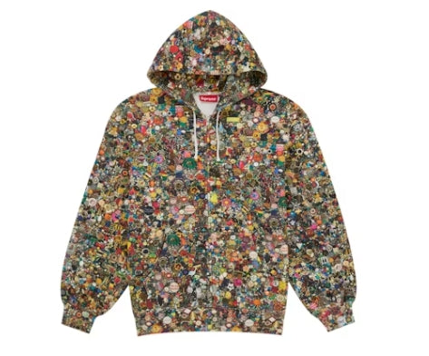 Supreme Mike Kelley Zip Up Hooded Sweatshirt Multicolor