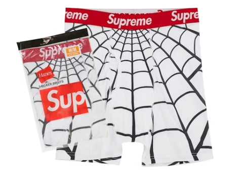 Supreme Hanes Spider-Man Boxer Briefs 2 Pack White