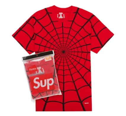 Supreme Hanes Spider-Man Tagless Tees 2 Pack Red
