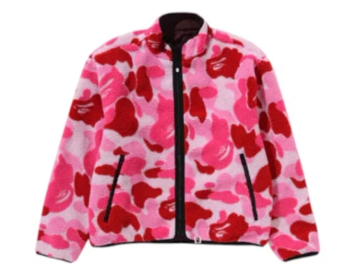 BAPE Pink ABC Camo Fleece Jacket