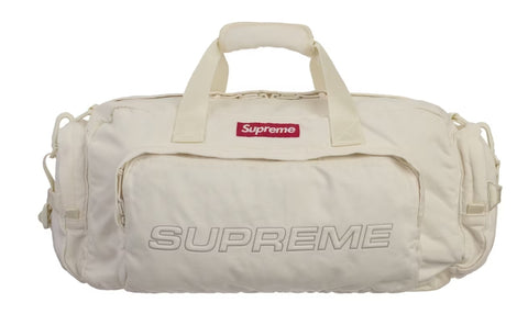 Supreme Denim Duffle Bag White