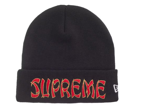 Supreme New Era Action Beanie Black
