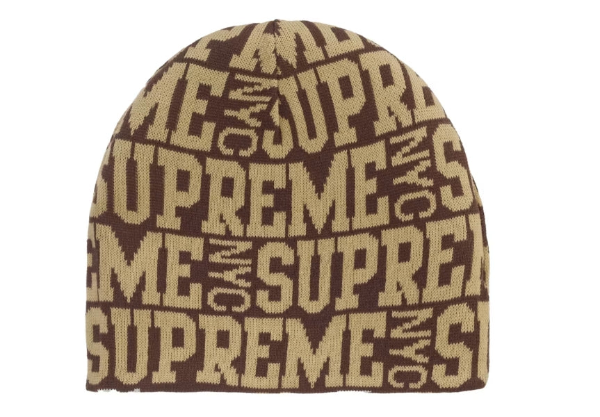 Supreme Reversible Camo Beanie Brown