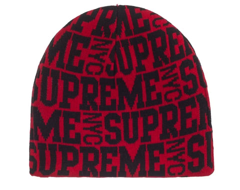 Supreme Reversible Camo Beanie Red