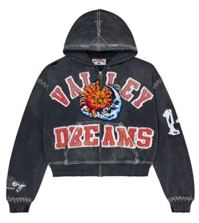 VALE FOREVER SUNNY ZIP UP HOODIE BLACK