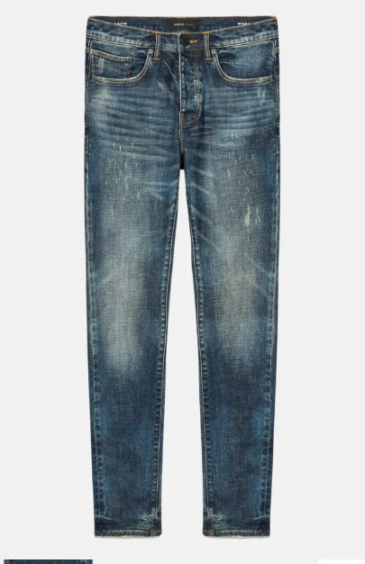 Purple Brand Skinny Perforated Dark Indigo Jeans