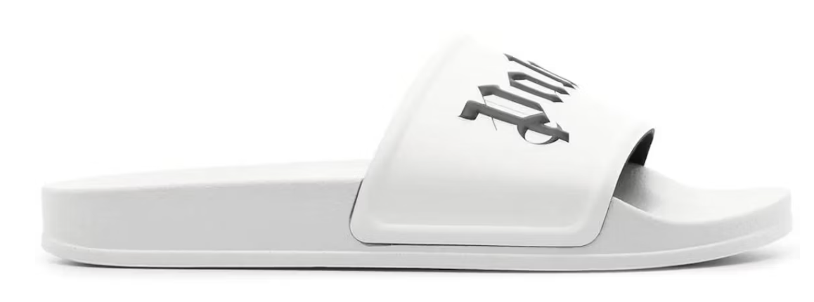 Palm Angels Logo Slide White Black