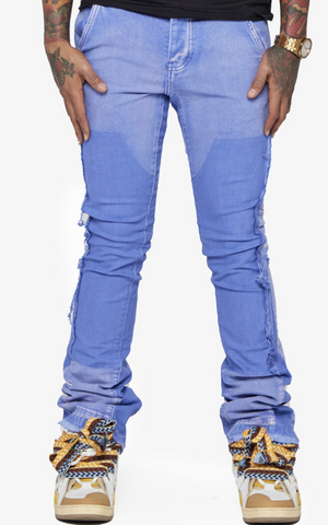 Valabasas “ALPHA" PURPLE STACKED FLARE JEAN