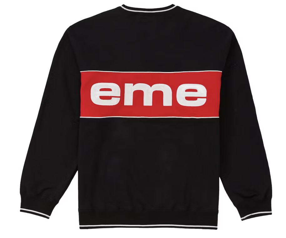 Supreme Piping Crewneck Black