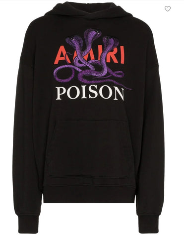 Amiri Poison Snake Hoodie Black Pre-Owned