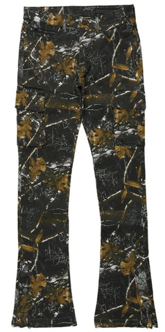 Rockstar Original Waage Black Tree Camo Stacked Flare Jeans