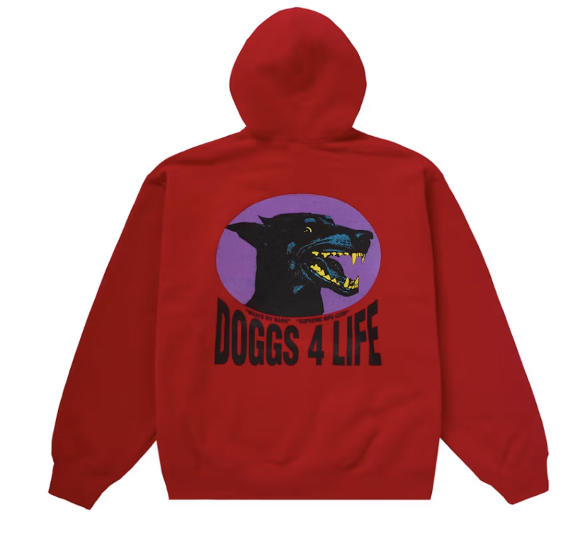 Supreme Doggs Hooded Sweatshirt Red