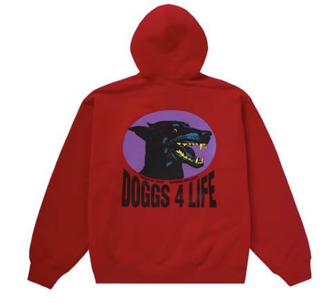 Supreme Doggs Hooded Sweatshirt Red