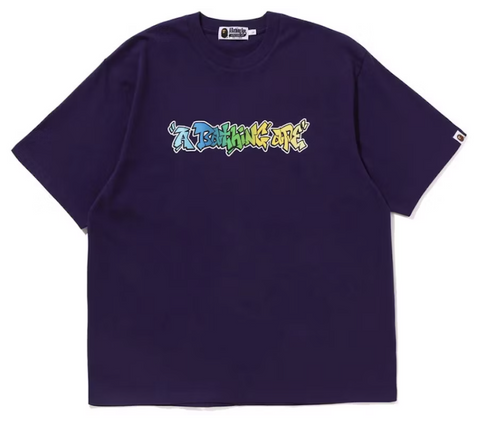 BAPE Graffiti Relaxed Fit Purple Tee