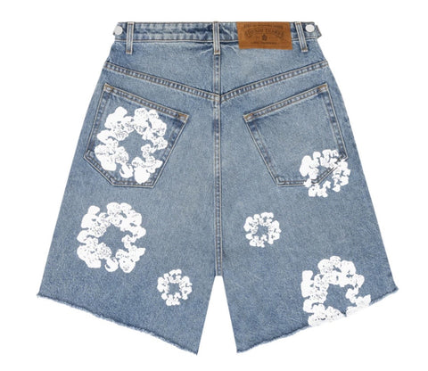 Denim Tears Cotton Wreath Jean Short Light Wash Pre-Owned