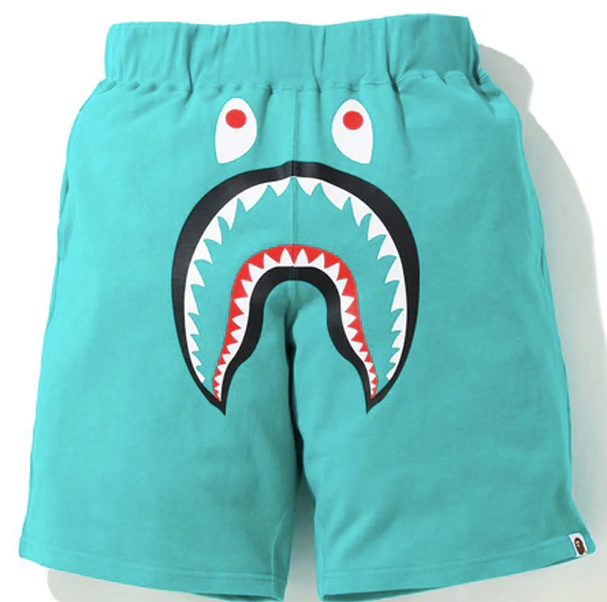 BAPE Green Shark Wide Sweatshorts