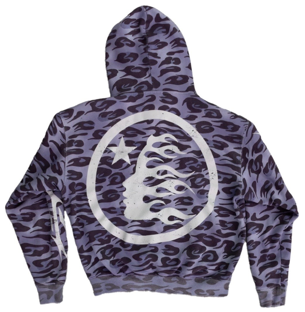 Hellstar Cheetah Zip Up Purple