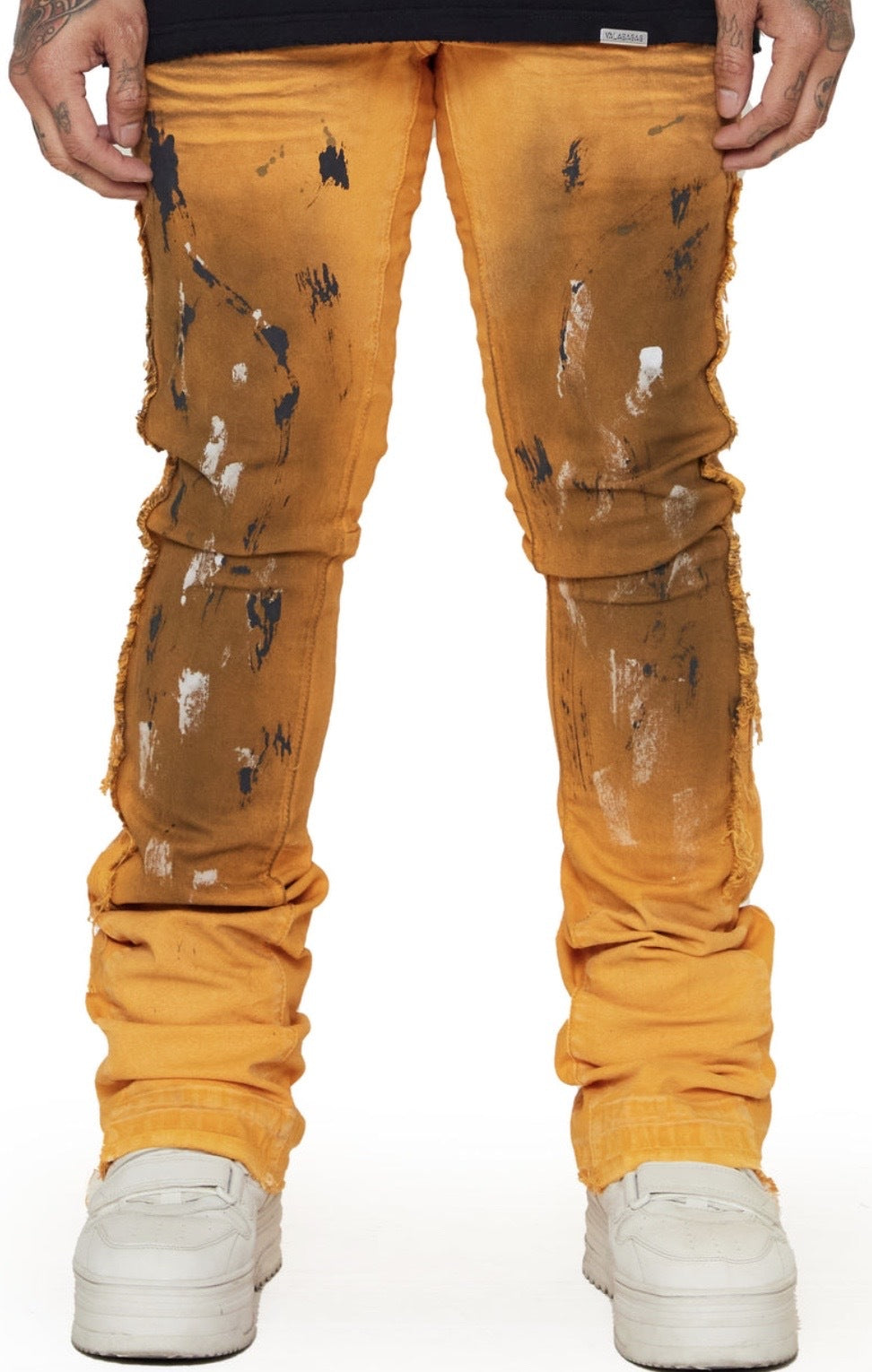 Valabasas “TENACITY" ORANGE STACKED FLARE JEAN