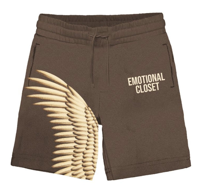 Mixed Emotions Brown “Wings” Shorts