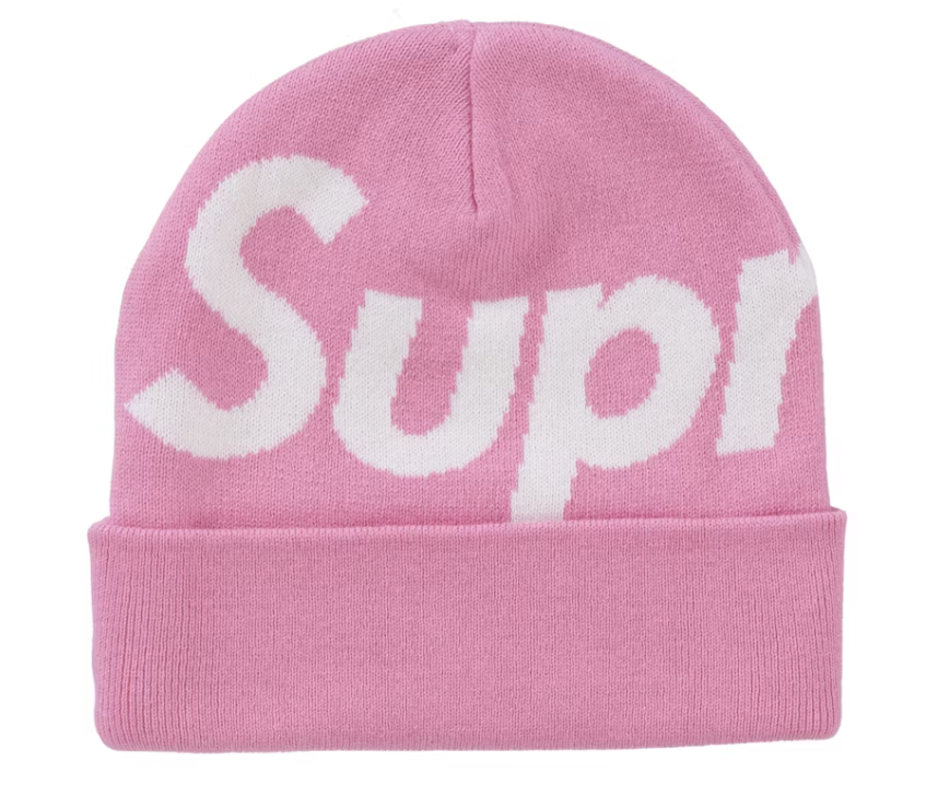 Supreme Big Logo Beanie (FW24) Pink