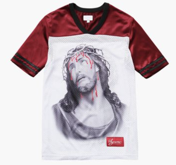 Supreme Jesus Red Football Jersey Pre-Owned