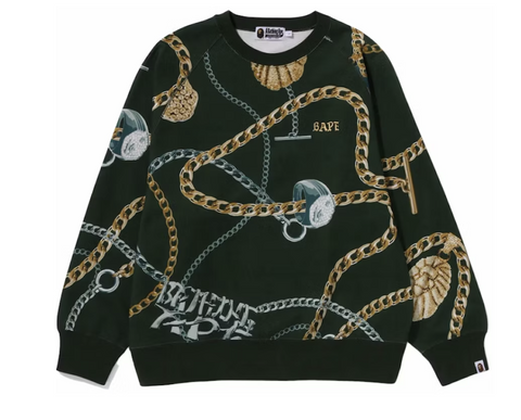 BAPE Jewels Green Crewneck