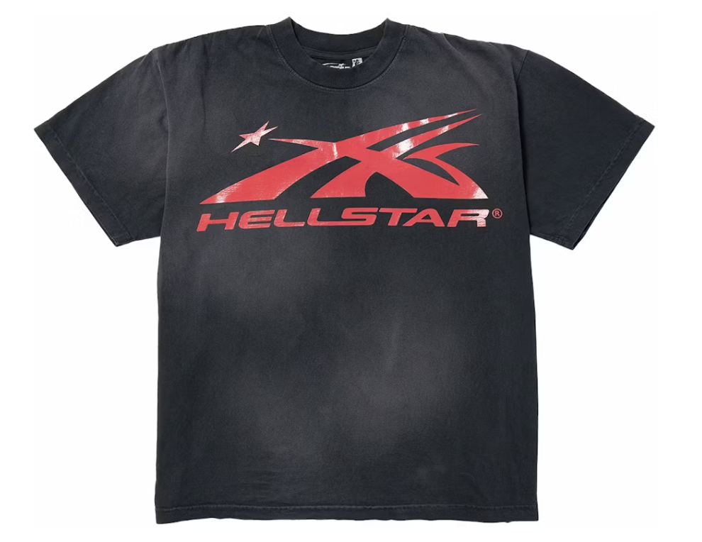 Hellstar Gel Sport Logo Tee Black/Red Pre-Owned