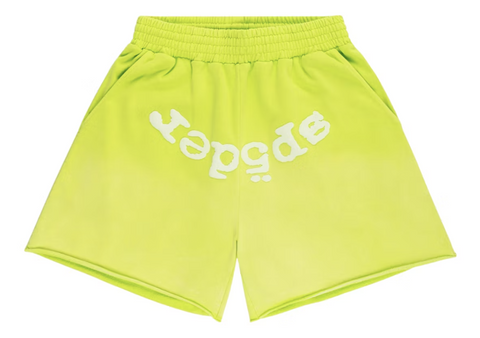 Sp5der OG Web Sweatshorts Acid Green