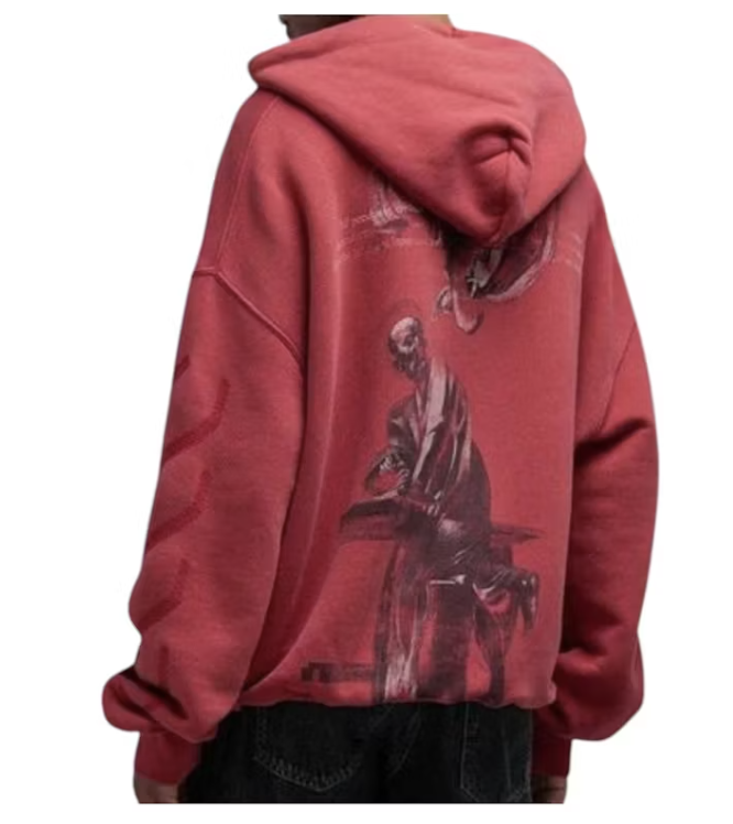 OFF-WHITE St. Matthew Design Skate Fit Hoodie Washed Red