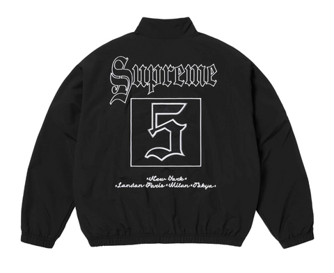 Supreme Old English Track Jacket Black/White