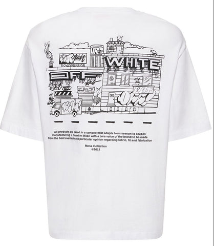 OFF-White Graffiti Zine Over Skate Tee 'White/Black'