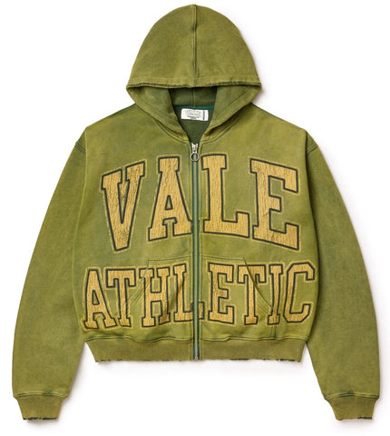 VALE FOREVER GREEN ATHLETICA ZIP UP HOODIE