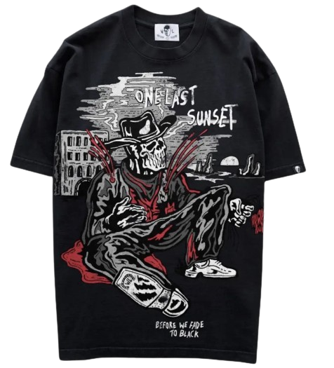 Warren Lotas One Last Sunset Monochrome Black Tee