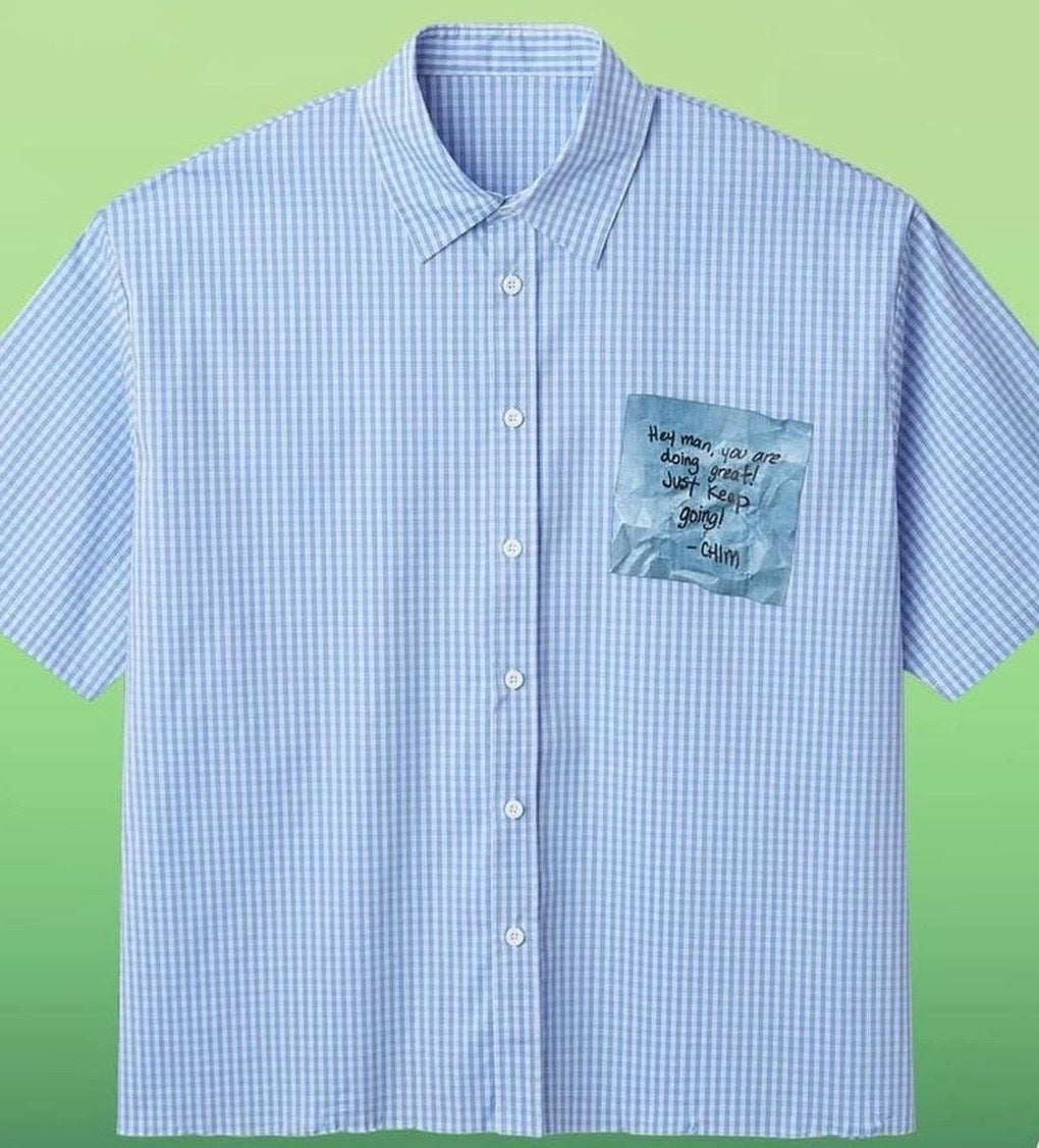 HMDD Daily Reminder Button Up Blue Pre-Owned
