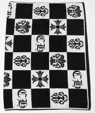 Chrome Hearts BIG Beach Towel Embroidered Black/White