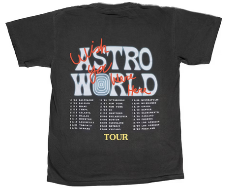 Travis Scott Astroworld Horse Head Tee Washed Black