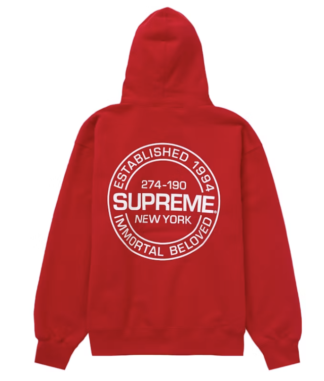 Supreme Immortal Hooded Sweatshirt Red