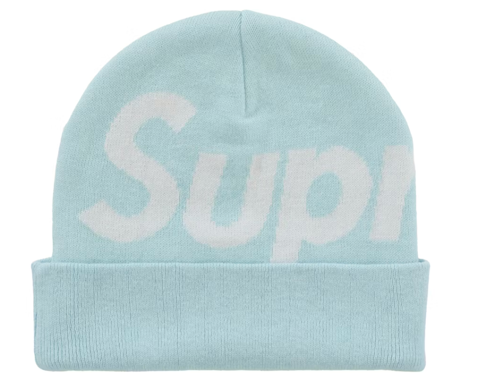 Supreme Big Logo Beanie (FW25) Light Blue