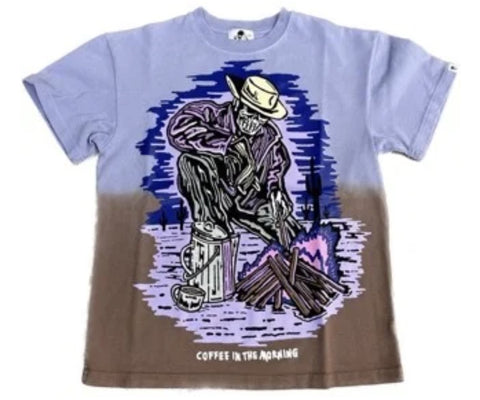 Warren Lotas "Coffee in the Morning" Purple Tee