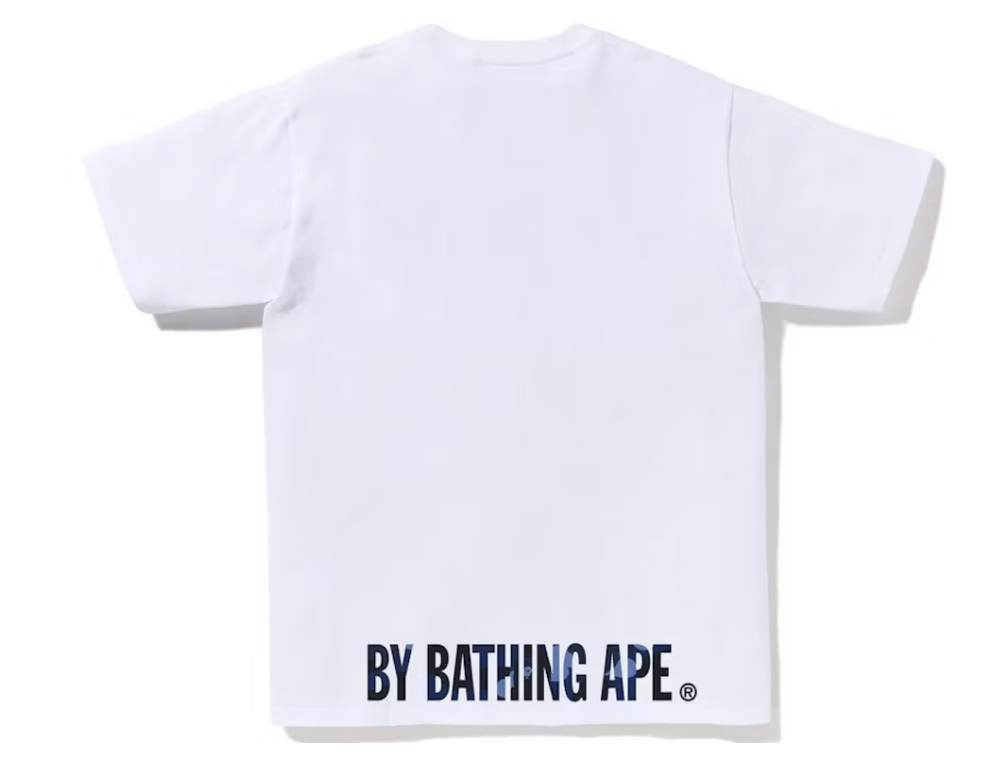 BAPE Color Camo Ape Face Tee White/Navy