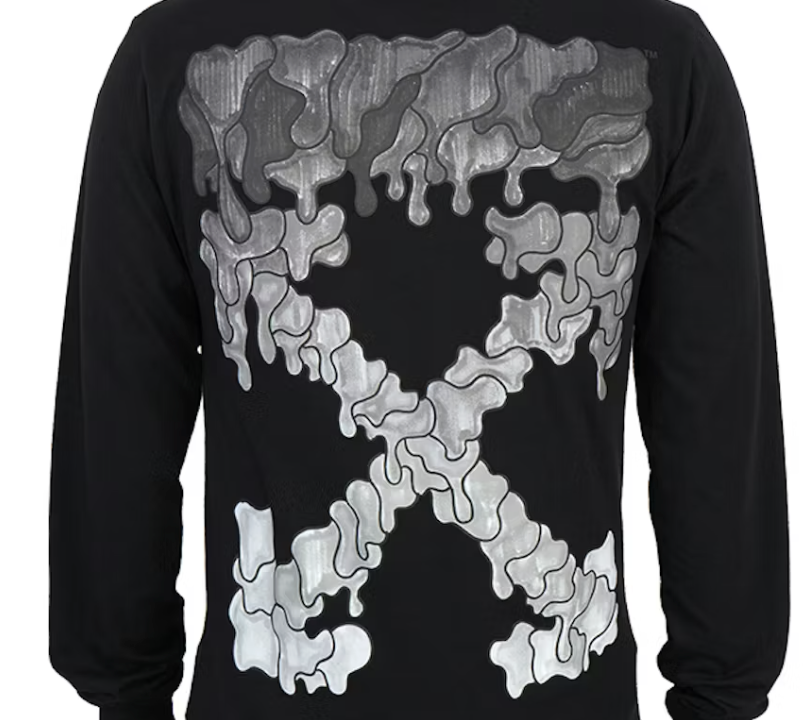 OFF-WHITE Maker Arrows L/S T-Shirt Black Grey Pre-Owned