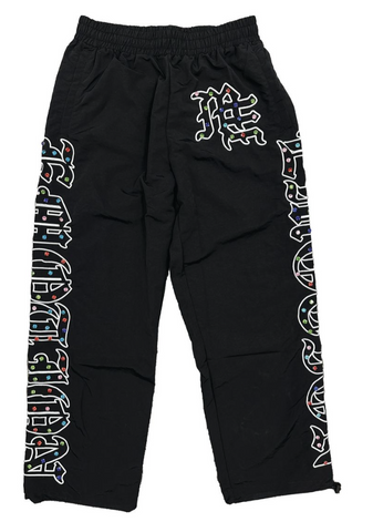 Mixed Emotions 'ME' Rhinestone Nylon Pants