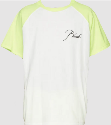 RHUDE Embroidered Raglan Neon Tee