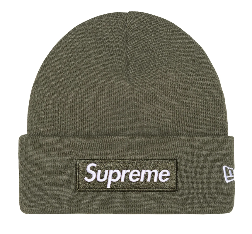 Supreme New Era® Box Logo Beanie Olive